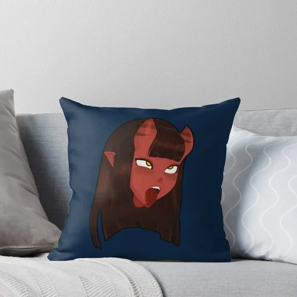 Meru the succubus faces Sticker Throw Pillow Plaid Sofa Cushion Cover Set Sofa Cushions Cushion Child pillow