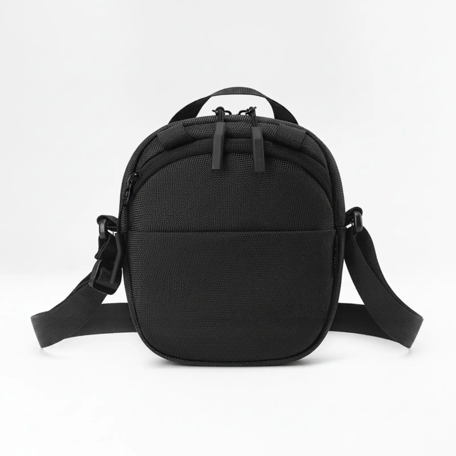 Men's Casual Nylon Shoulder Bag Solid Color Everyday Use Shoulder Bag with Zipper Closure Breathable for Outdoor Activities,