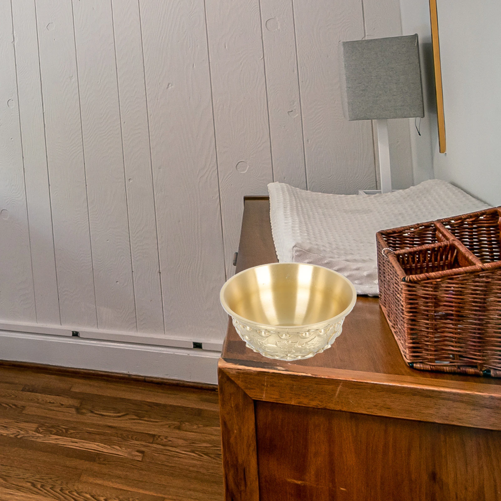 

Copper Cornucopia Ornament High Quality Carved Design Pattern Fortune Good Luck Home Decor Bowl