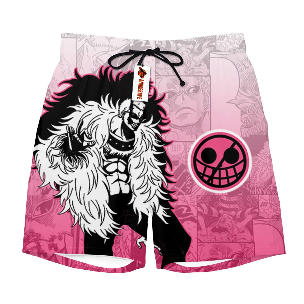

Мужские быстросохнущие шорты 2026 One Piece с принтом Шарлотты Катакури (розовый градиент), аниме, повседневные, дышащие, пляжные