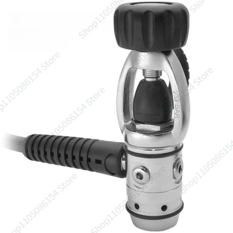 Diving pressure reducing valve, regulator, respirator, matte first stage head