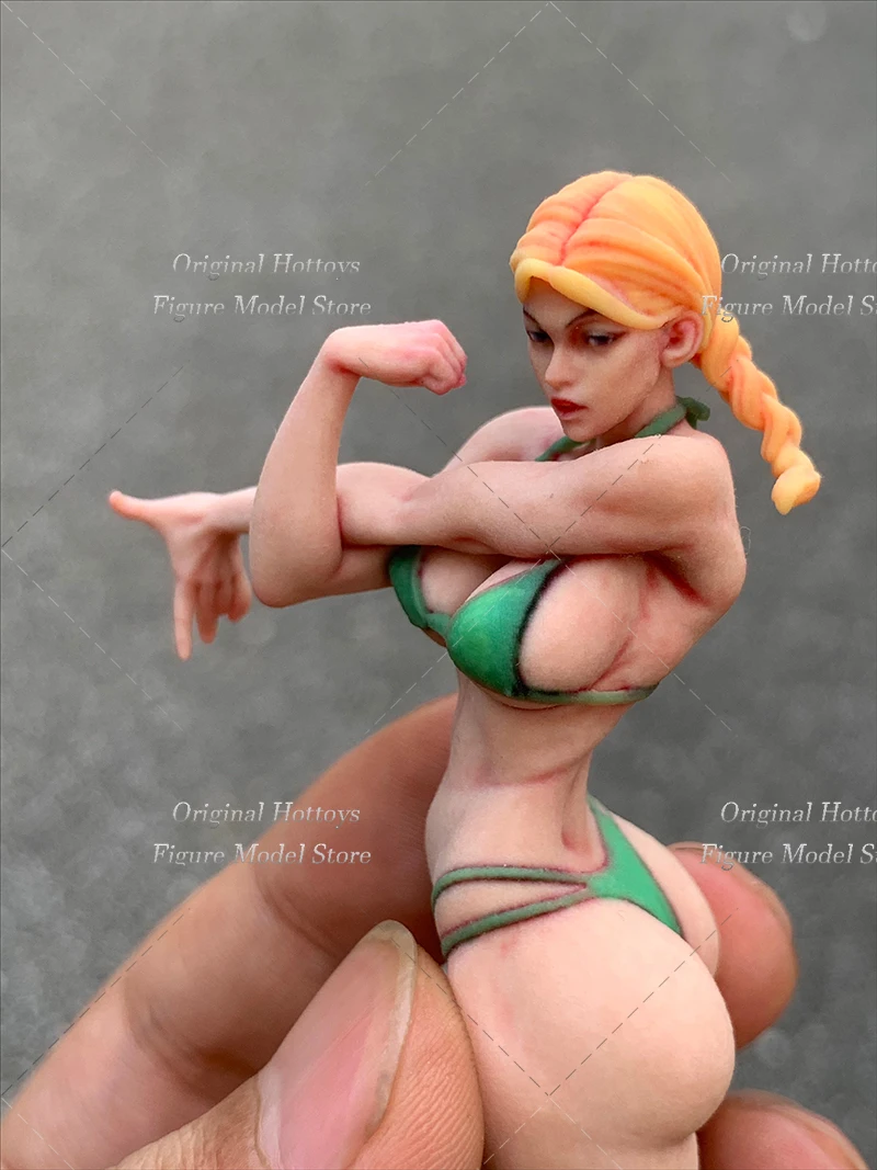 재고 있음 1/16 스케일 여성 군인 만화 스타일 근육질의 아름다움 조각상 풀세트 약 11cm 액션 피규어 모델 컬렉션
