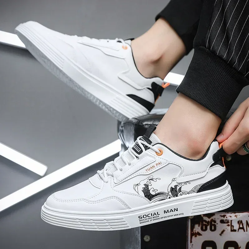 Skórzane buty męskie oddychające męskie skórzane buty codzienne Zapatos Hombre Casual Sapatos Masculinos męskie sneakersy