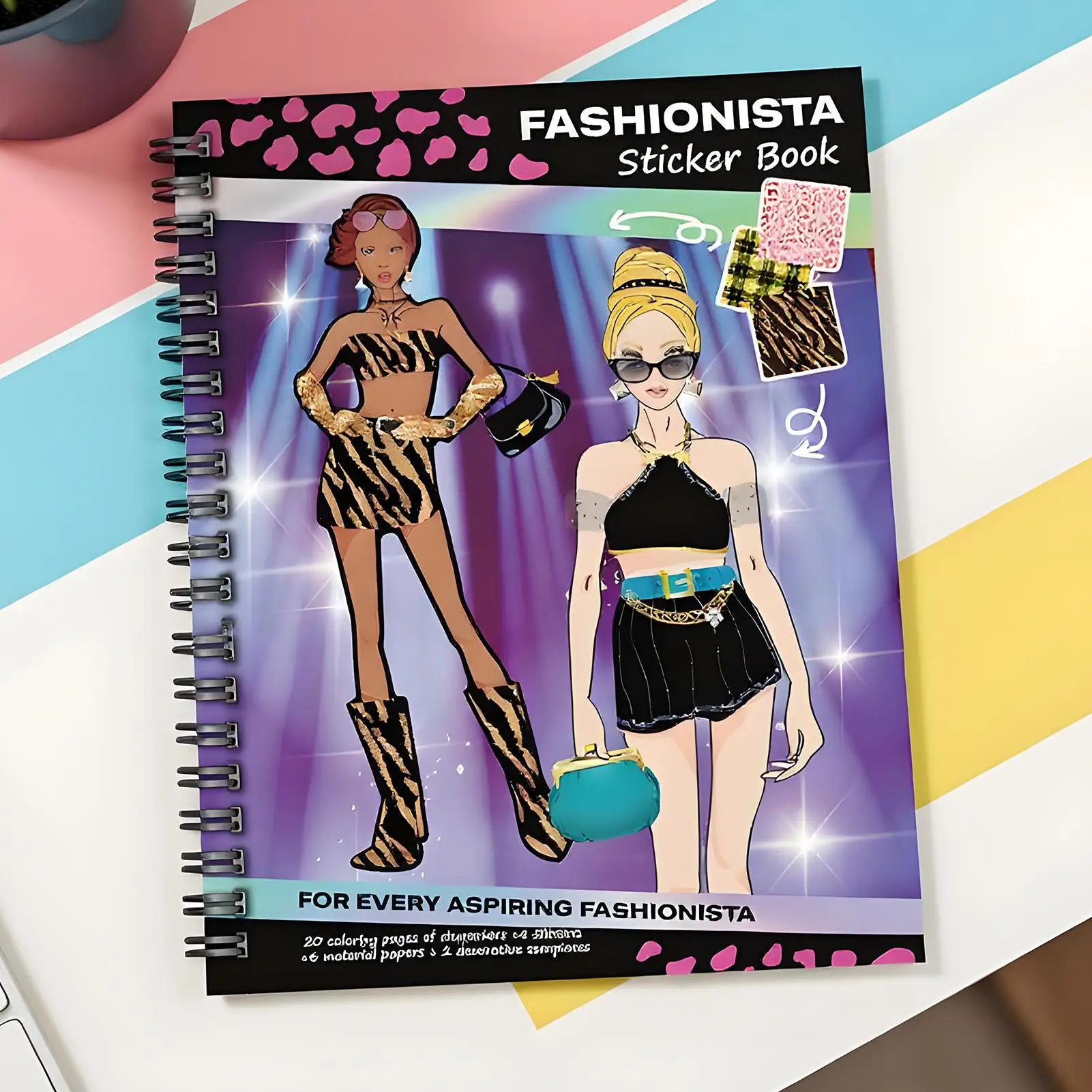 สมุดสติ๊กเกอร์แต่งตัว ระบายสี ชุดสติ๊กเกอร์แต่งตัว เกมเอนได้ Interactive สําหรับเวลาเล่น ครอบครัวก่อนวัยเรียน เด็กผู้ชาย เด็กผู้หญิง วัยรุ่น