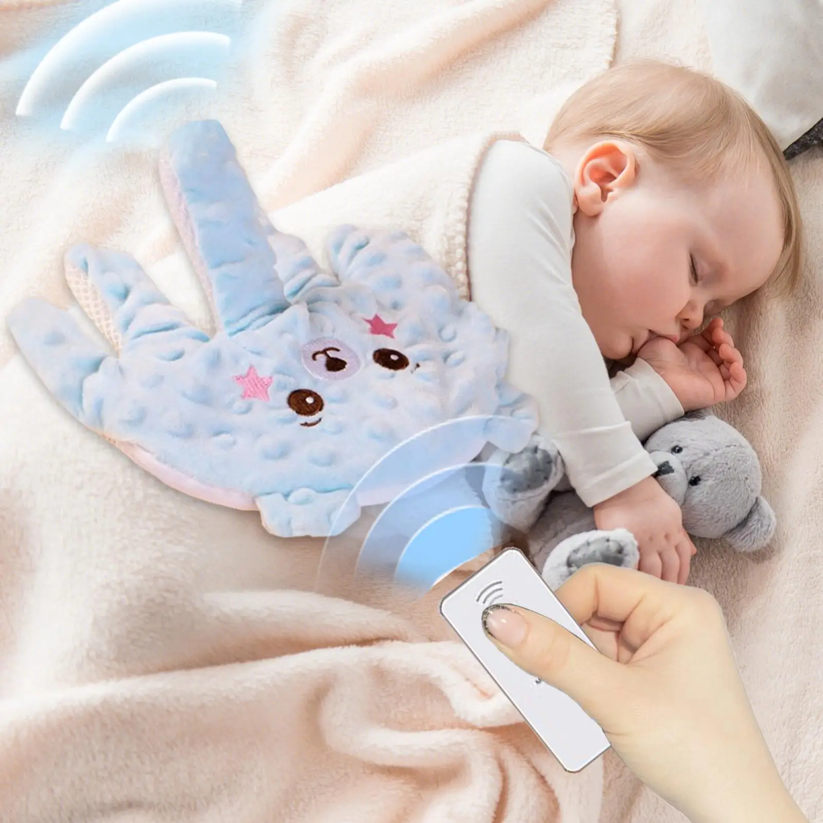 Palmo lenitivo per bambini per dormire, giocattolo automatico per pacificare le mani, telecomando, prevenzione dello sbalzo, giocattolo per la scuola materna dei nuovi genitori