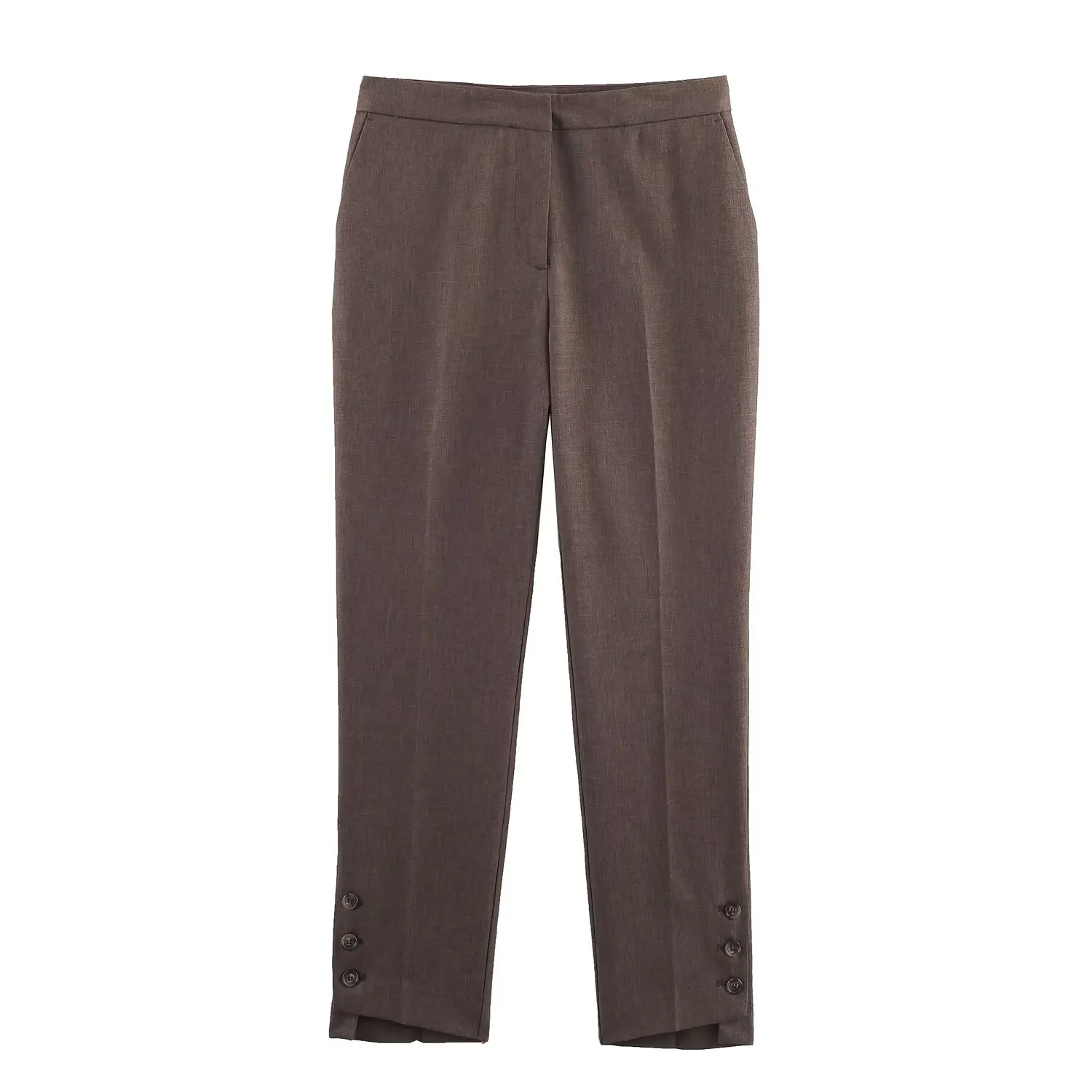 Ele damespakset met knopen van ba en manchetten, lange Sve, normale broek, Europese Sle Faion herfstcollectie