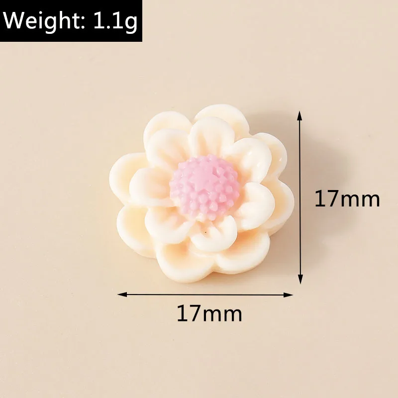 15pcs New Kawaii Summer Vacation Pink Flower Heart Butterfly Ice Cream Star Resin Earrings Charms Diy Jewelry Making Accessories