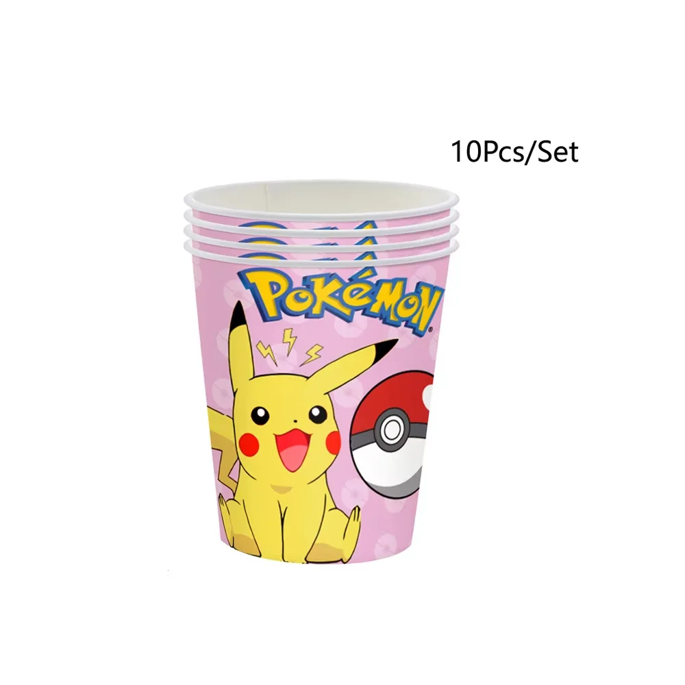 Pokemon Geburtstag Party Einweg Party Platten Pikachu Thema Tischdecke Charakter Ballon Geburtstag Dekoration Baby Dusche Suppli – Detail 17