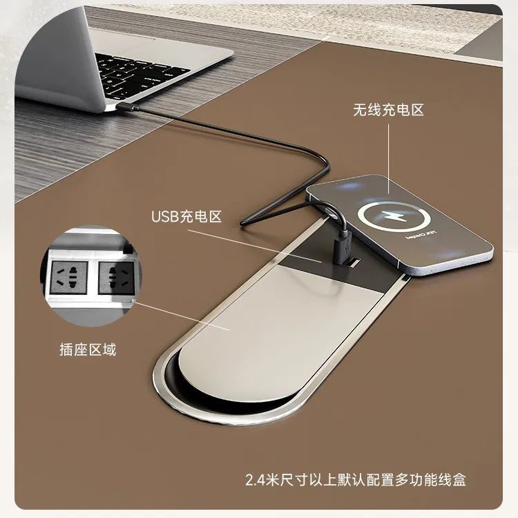 Desk boss desk manager office furniture high-end lamp president table and chair combination