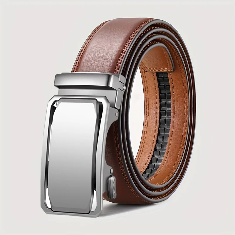 Men’s leather belt luxury brand ratchet fashion belt cowboy jeans of man strap business leisure cowhide male belt