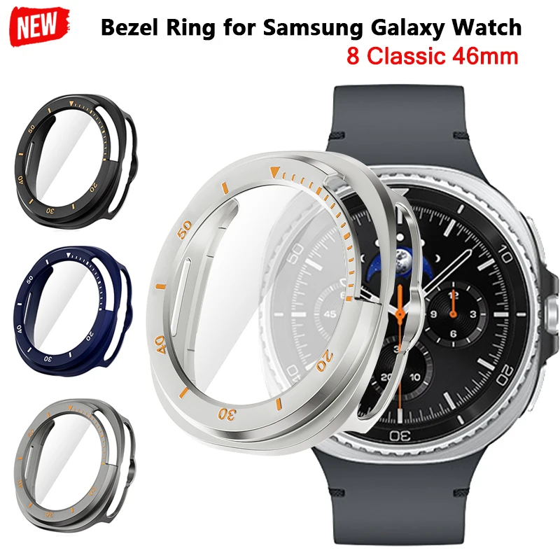 For Samsung Galaxy Watch8 Classic 46mm Anti-Scratch Screen Protector Case Protective Cover Galaxy Watch 8 Classic Bumper