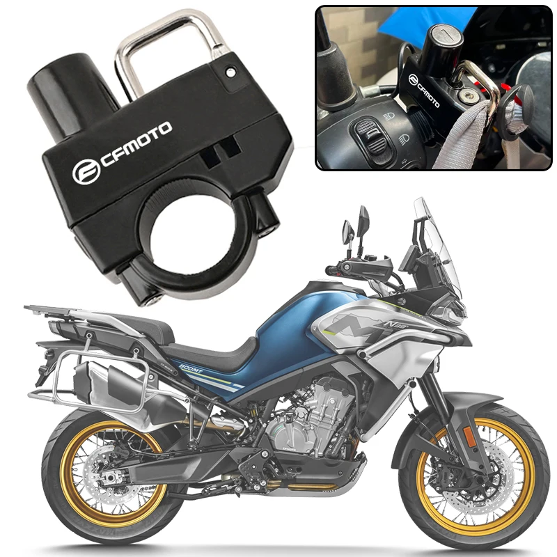 For CFMOTO CF NK 250 650NK 400NK 300NK 400GT 650MT MT800 250SR CLX700 450SS Helmet Lock Anti-Theft Helmet Security Locks with