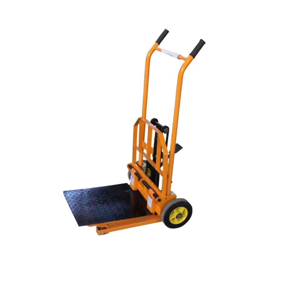 Manual Hydraulic Stacker Truck 200kg,Sinolift Small Lifting Pallet Stacker for Home,Micro Scissor Lift Cart Warehouse Use