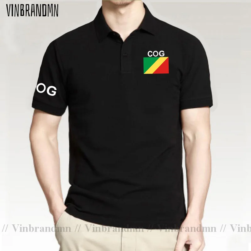 Congo Republic Polo shirts Country Flag Design Fashion Shirts Men Classic Brands 100% Cotton Nation Team Clothing COG Congolese