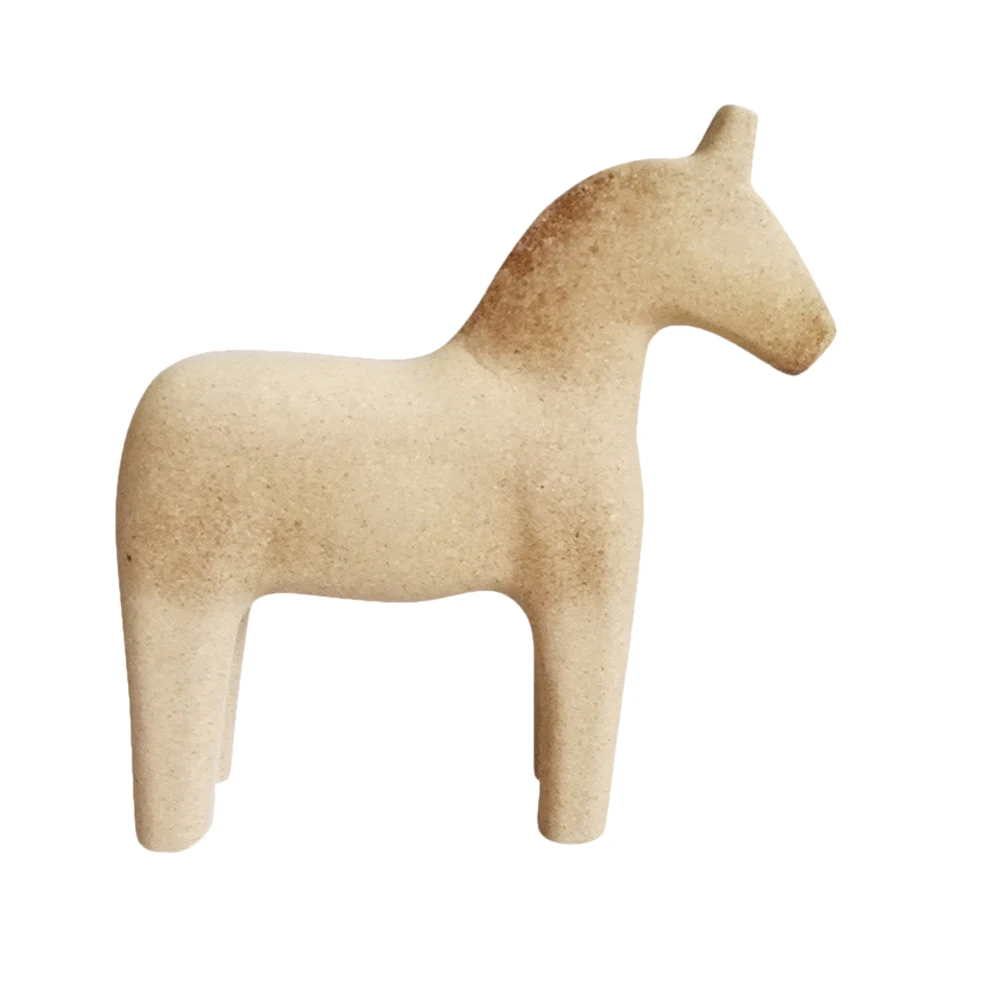 

1pc Diy Animal Ornament Creative Wooden Unfinished Crafts For Kids Family Desktop Ornament Diy Wood Horse