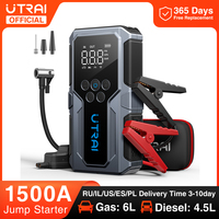 UTRAI 150PSI Air Pump Car Battery Emergency Boosters 1500A Car Jump Starter Power Bank Portable  Starting Device Car Starter New