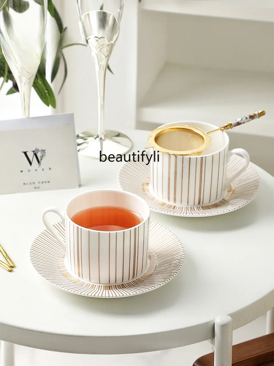 Coffee cup and saucer set High-end afternoon tea Birthday gift Business gift Wedding Qixi Festival