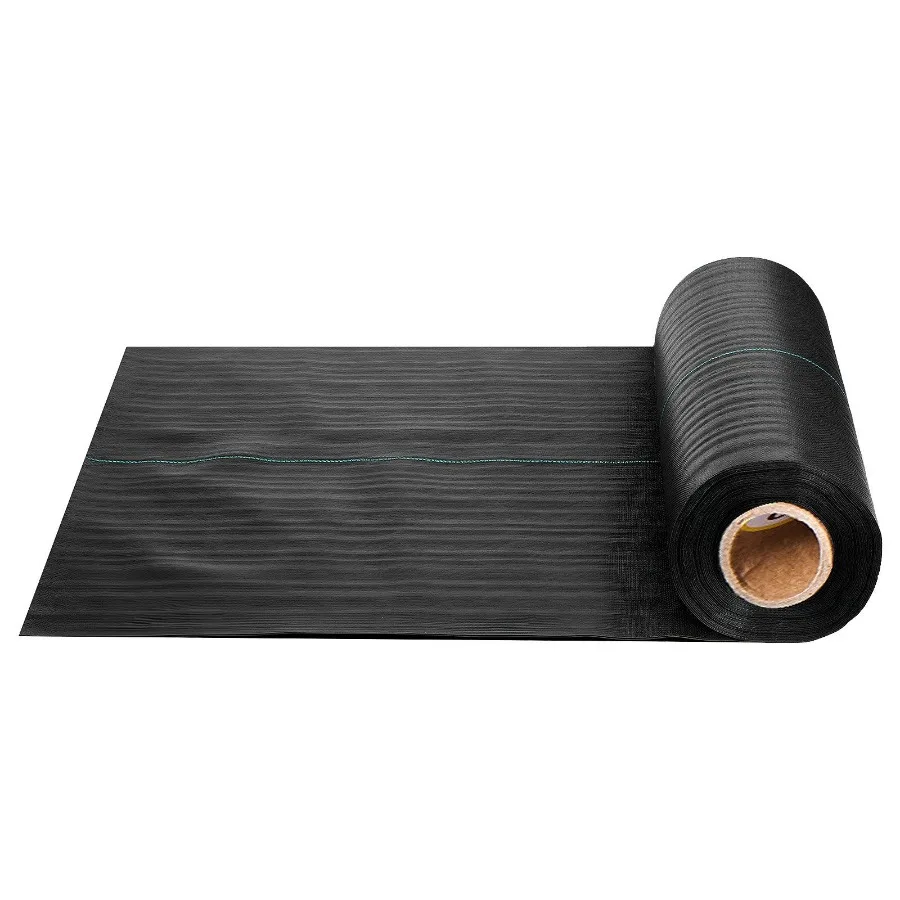 

Heavy Duty Weed Barrier Fabric 1.3x100FT 3.2oz Black Woven Landscape Fabric Garden Weeds Control Ground Cover Geotextile Webbin