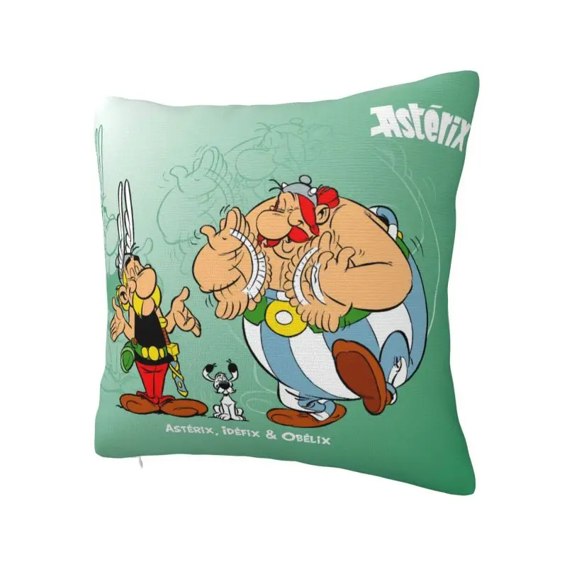 Asterix And Obelix Adventure Comic Pillow Case 40x40cm Home Decorative Fashion Dogmatix Outdoor Cushions Square Pillowcase