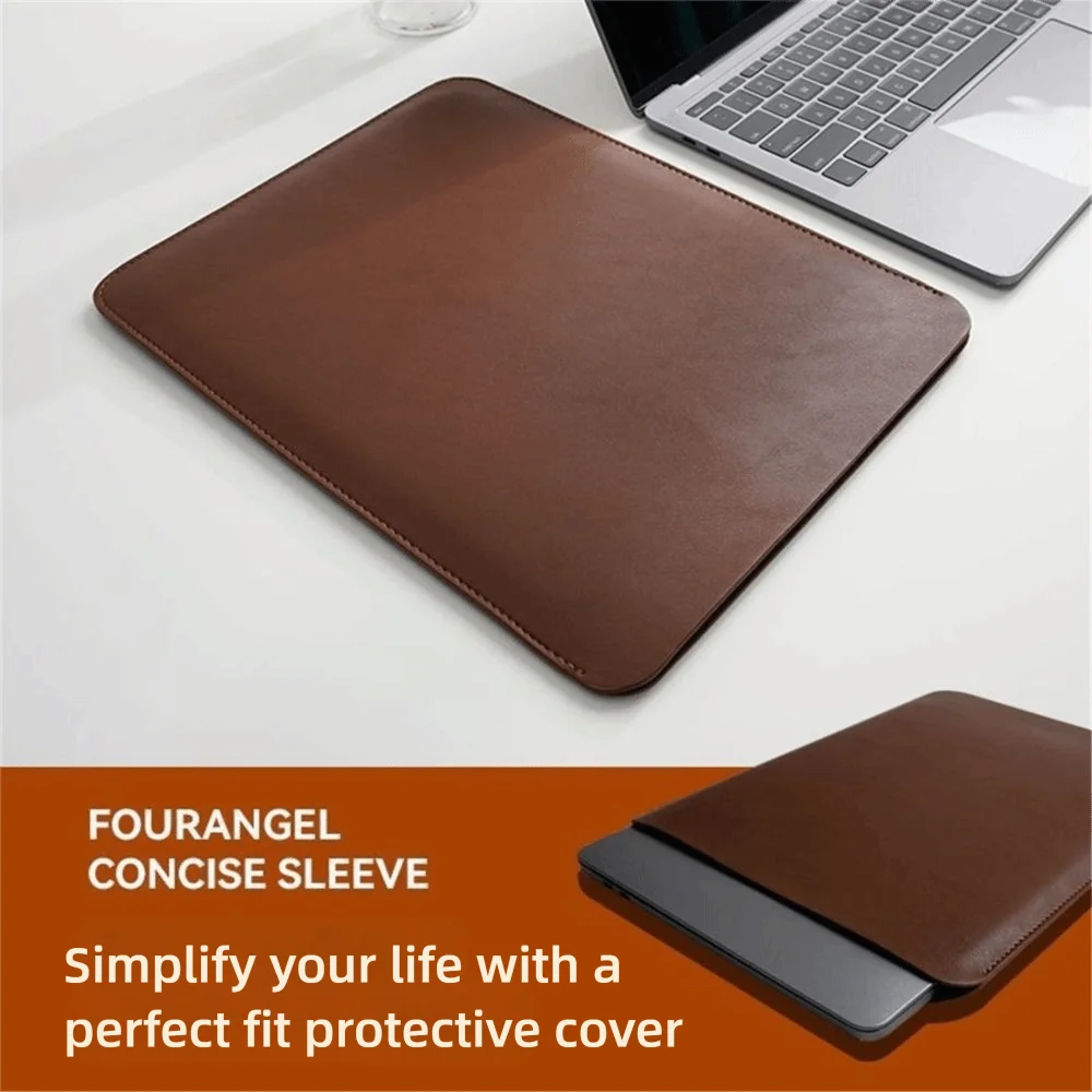 13 14 15 Inch Laptop Sleeve Carring Case PU Leather Water and Splash Proof Notebook Case for Lenovo Dell Laptop