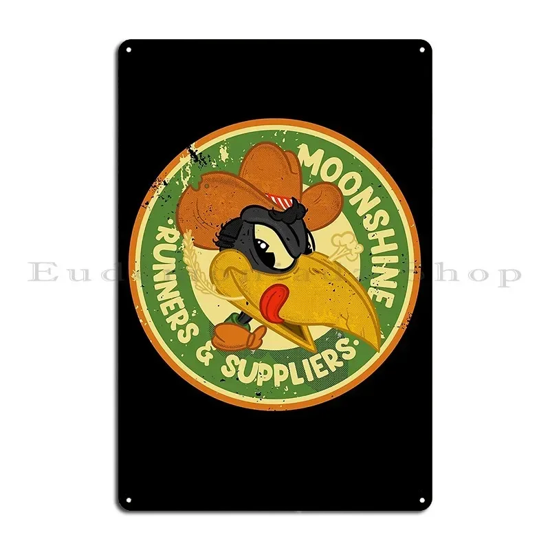 Country Crow Moonshine Runners And Suppliers Metal Plaque Poster Painting Printing Wall Decor Create Wall Mural Tin Sign Poster