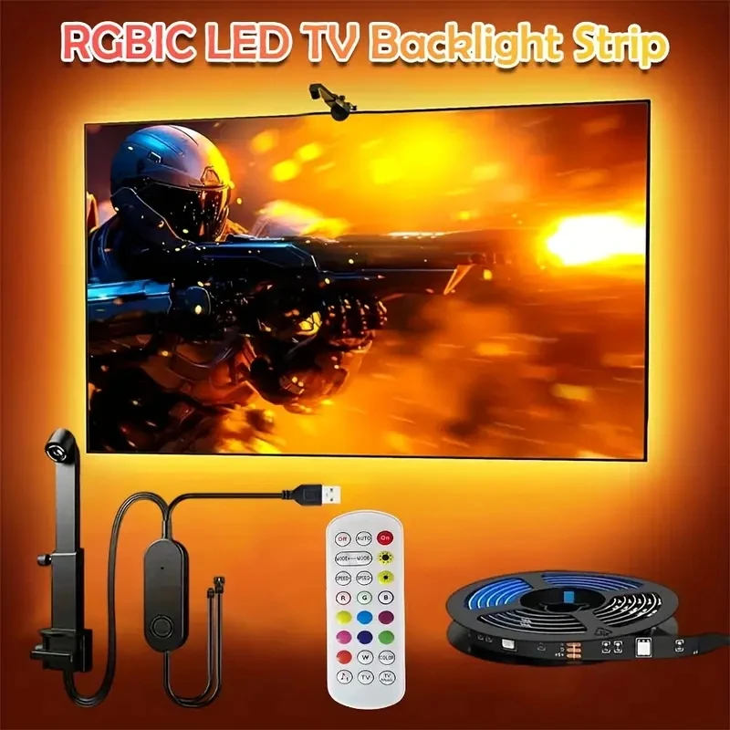 TV LED Backlight with AR Camera Color Gamut Sensor Led Tv Light Strip PC Rgb-ic Light Screen Immersion Led Strip Light