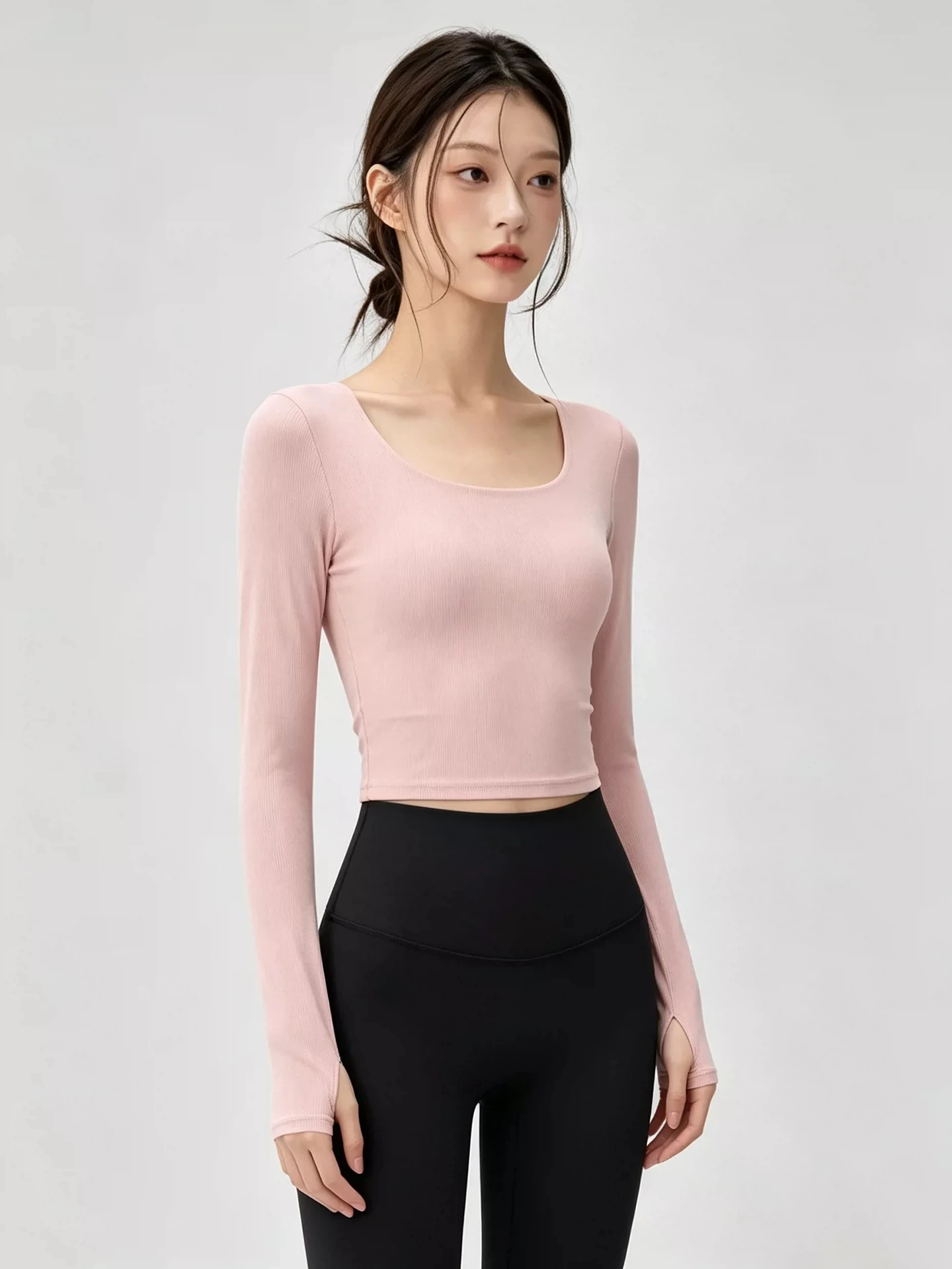 Long Sleeve Butterfly Back One-Piece Pilates Top Professional Training Outerwear Gymwear