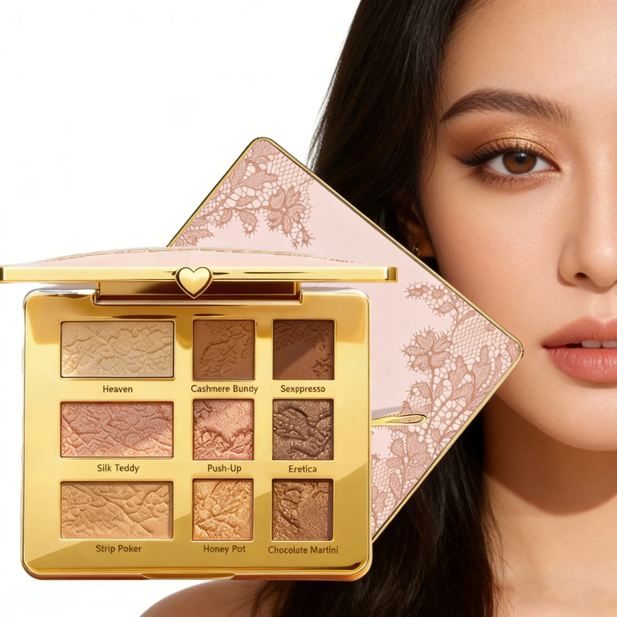 9 色のアイシャドウパレットプロフェッショナルアイメイクプレート防水ナチュラルヌードシマーグリッター顔料アイシャドウパレットセット