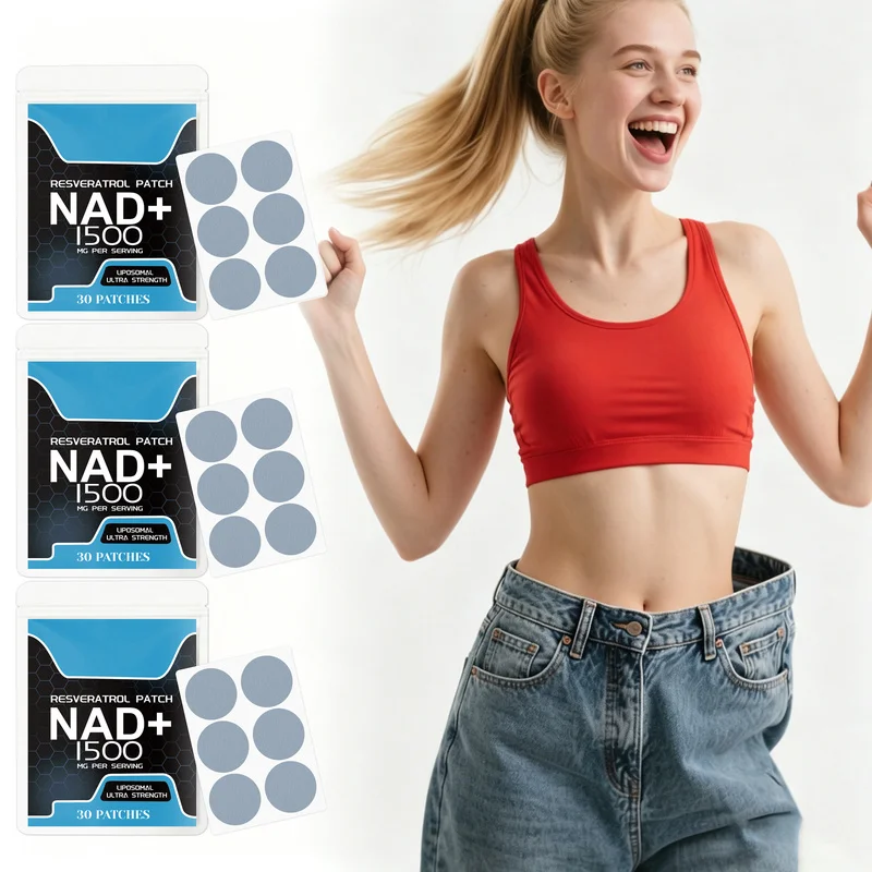 90pcs NAD+ Resveratrol Patches 3 Pouches Transdermal Body Care Stickers Set