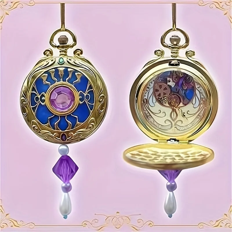 Exquisite Anime Pocket Watch Hanging Watch Women\'s Time Princess Pocket Watch Quartz Watch Cartoon Pocket Watch Pendant Jewelry