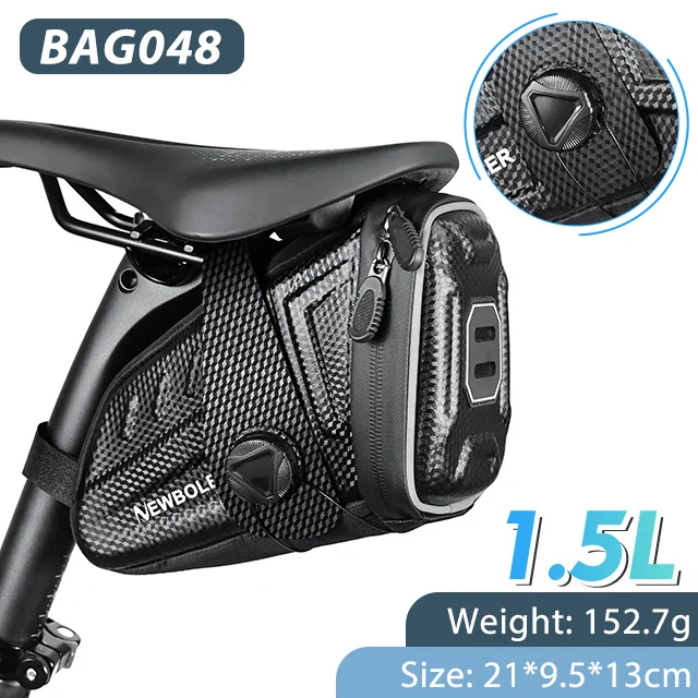 NEWBOLER Fahrrad Satteltaschen MTB Straße Wasserdichte Fahrrad Sattel Tasche Reflektierende Gestreifte Fahrrad Werkzeug Tasche MTB Fahrrad Tasche Zubehör