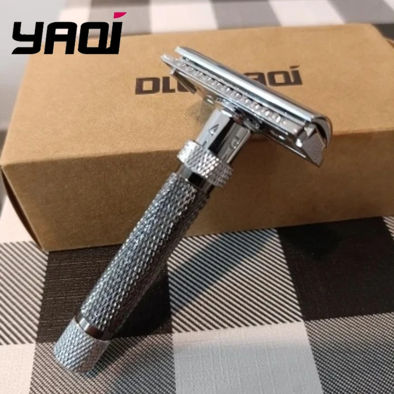 

Регулируемая безопасная бритва Yaqi The Final Cut в хромированном и темно-сером цветах для мужчин