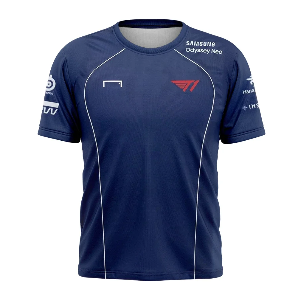 2024 League of Legends S14 Global Finals SKT T1 Team Uniform T-shirt Faker Same Style Clothes LOL Games Faker  Jersey T-shirt