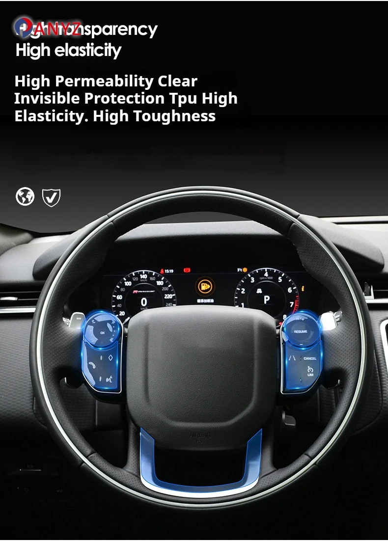 لتويوتا لاند كروزر 2024 2025 PPF طبقة حماية الملحقات الداخلية شفافة بولي TPU الملاحة والعتاد لوحة وحدة التحكم المركزية #5