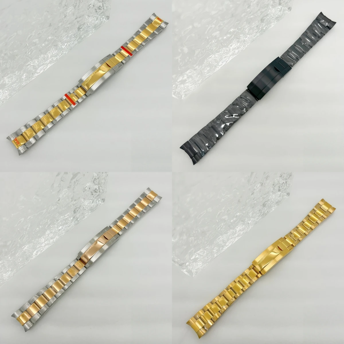 Gold 20MM Oyster Presidential Jubilee Bracelet Stainless Steel Glide Lock Clasp Wristband for Daytona Submarine DateJust Watch