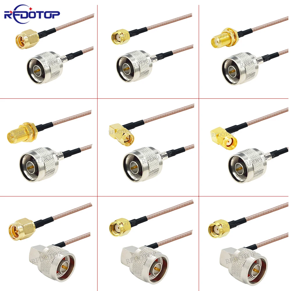 

RG316 N Male to SMA Male/SMA Female Connector 50 Ohm Low Loss RG-316 RF Coaxial Cable Pigtail Extension Coax Jumper 10cm-30m