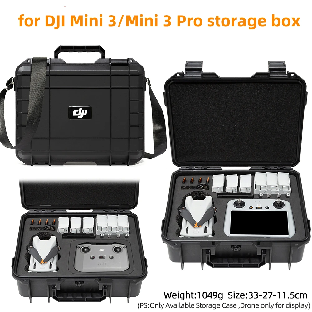 

for DJI Mini 3 Pro/Mini 3 Storage Box Portable Suitcase Hard Case Waterproof Explosion-proof Carrying Case Accessories