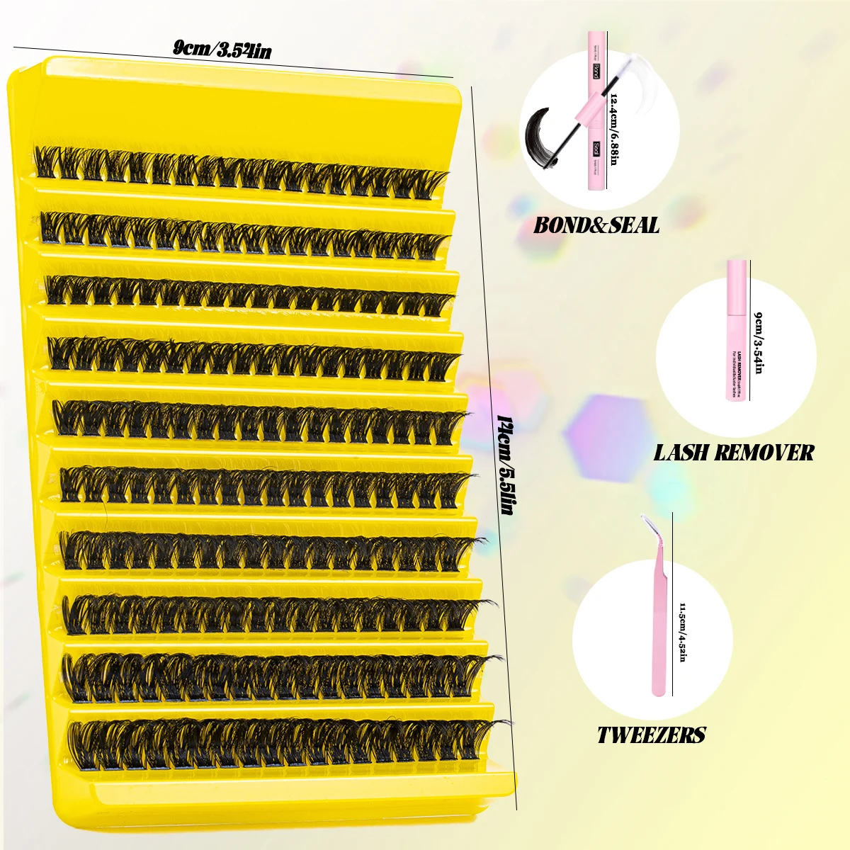 DIY 속눈썹 연장 키트 속눈썹 클러스터 자연스러운 외관 개별 속눈썹 클러스터 속눈썹 연장 래쉬 본드 및 씰 래쉬 트위즈