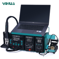 YIHUA 813 Soldering Iron Hot Air Gun Station DC Power Supply 3 in 1 Repair Tool Set Mobile Phone Maintenance Station