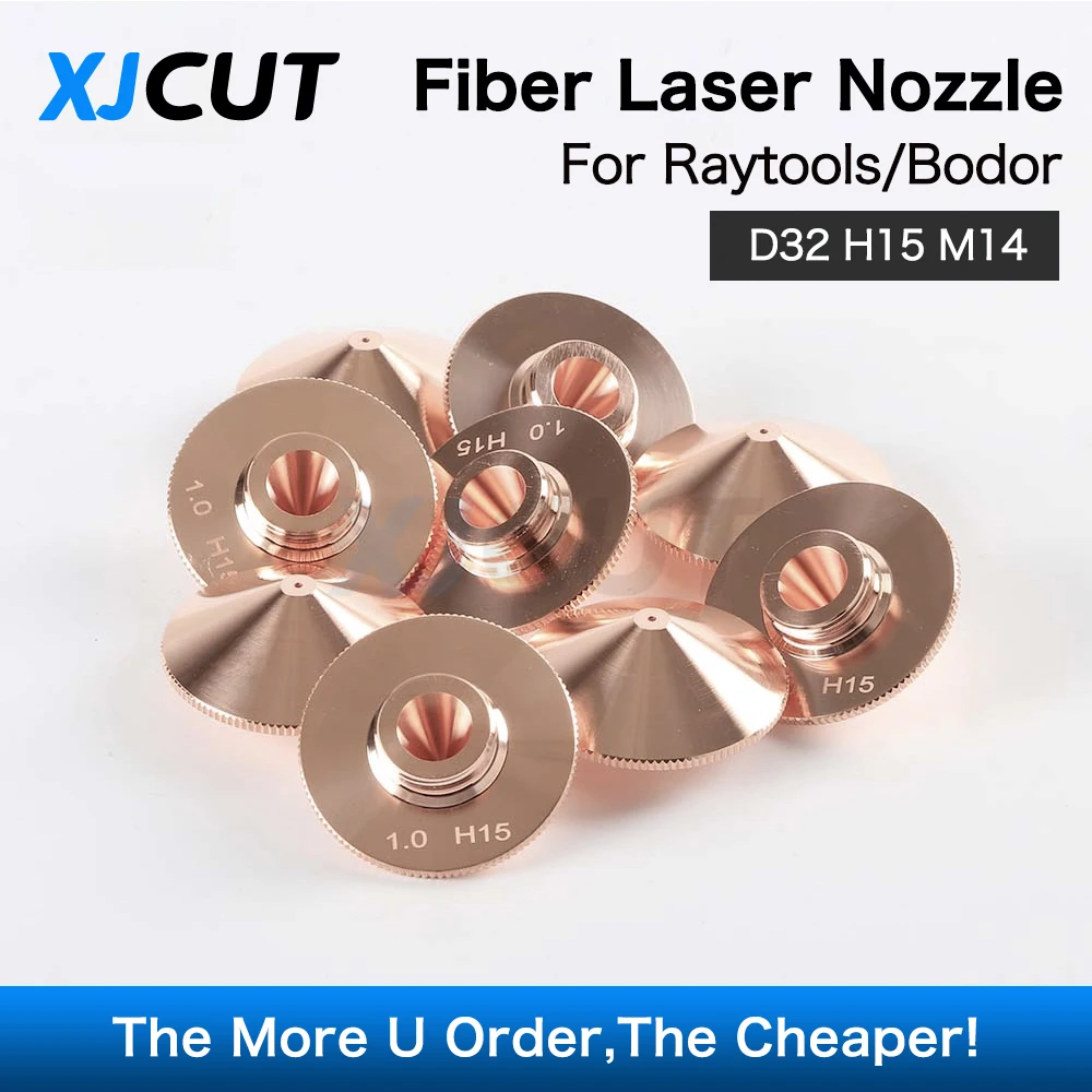 XJCUT Raytools Nozzle Single/Double Layer Dia.32mm Caliber 0.8-5.0mm For Empower Fiber Laser Head Bodor Glorystar Laser Machine