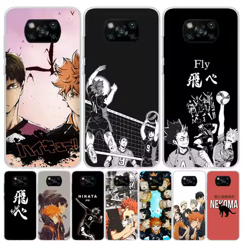Haikyuu Oya Volleyball Anime Case Phone Cover for Xiaomi Poco X3 Nfc X5 X6 X7 X4 Gt F7 Ultra F6 F5 Pro F4 F3 M5S M5 M4 M3 5G Tre