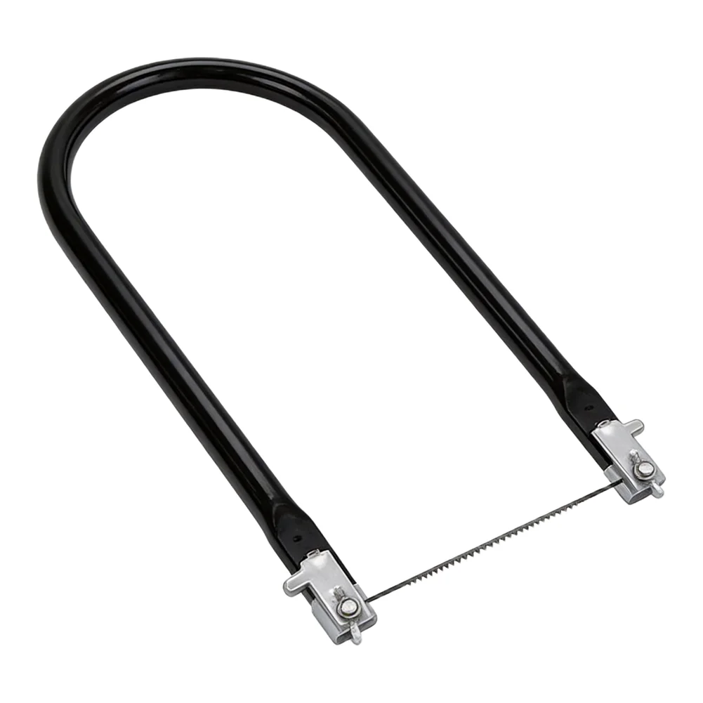 木材・プラスチック用フレットワークソー-u字型ソー-木彫り用-26cm-木製ハンドル-スチールチューブフレーム-刃交換ツール