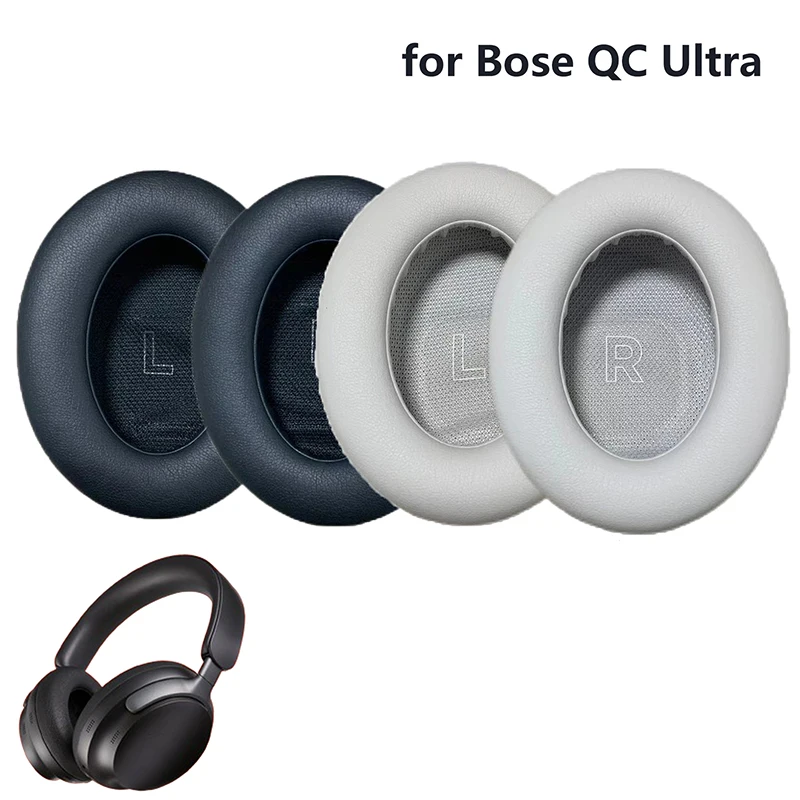 Bantalan telinga spons untuk Headphone, bantalan telinga spons pengurang kebisingan Qc Ultra, bantalan Headset, bantalan busa earpad