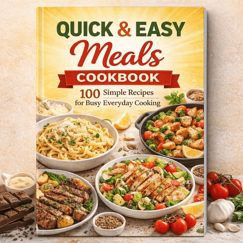 Quick & Easy Meals Cookbook:100 Simple Recipes for Busy Everyday Cooking | 30-Minute Meals, One-Pot Recipes Easy Family Dinners