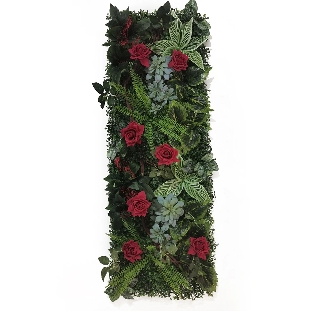 40Cm * 120Cm Kunstmatige Plant Gazon Rose Panel Decoratie Muur Opknoping Real Touch Moss Valse Grassplot Gazon