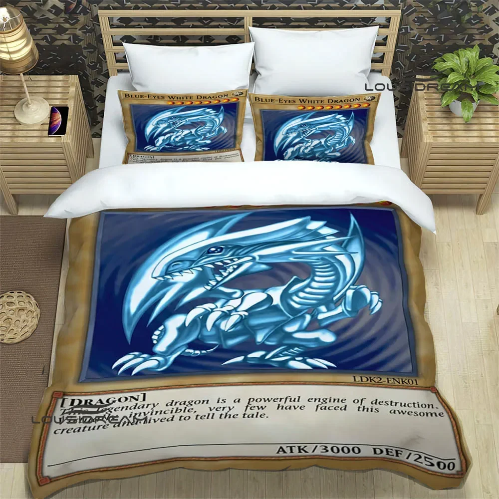 YU-GI-OH! Card Printed Bedding Sets exquisite bed supplies set duvet cover bed comforter set bedding set luxury birthday gift