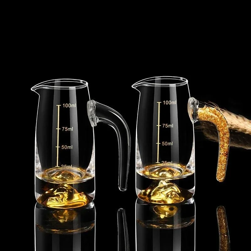 Crystal Liquor Spirits Shot Glasses Share Pot with Scale Wine Glasses Whiskey Glass Spirits Vodka Brandy Wine Dispenser