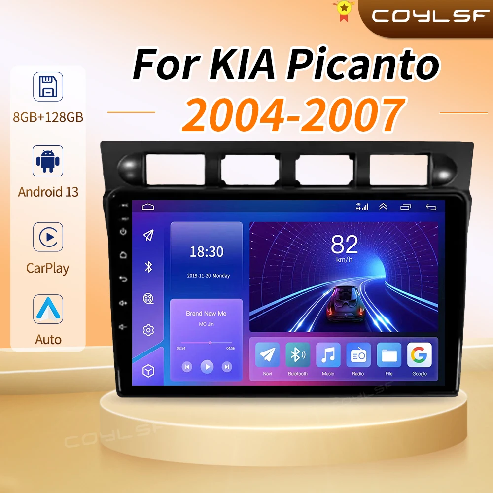 

Автомагнитола на Android 13 для Kia Morning Picanto 2004-2007, автомобильное радио, аудио, стерео, Carplay, Android, автомобильная навигация, QLED, мультимедийный плеер