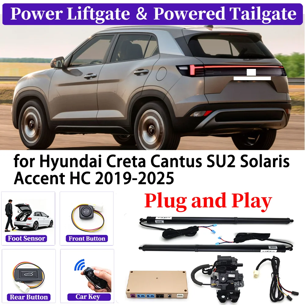 for Hyundai Creta Cantus SU2 Solaris Accent HC 2019-2025 Car Automatic Power Liftgate Kit Smart Auto Electric Tailgate System
