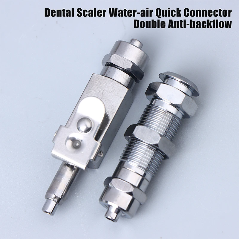 1pcs /1set Dental Air Water Quick Connector Anti-Retraction For Ultrasonic Scaler Stainless Steel Dentist Care Accessories